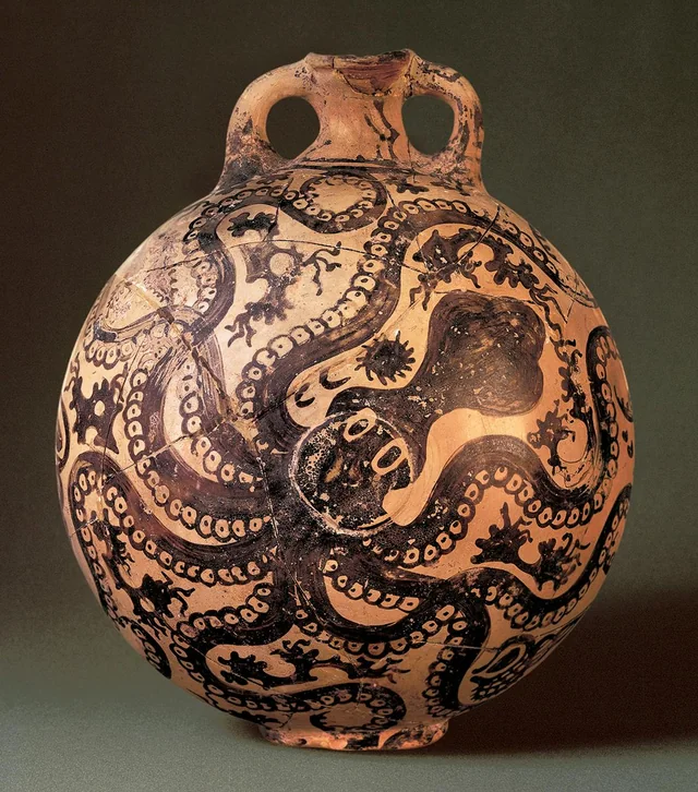 Vase minoen céphalopode 1500 av JC Crète